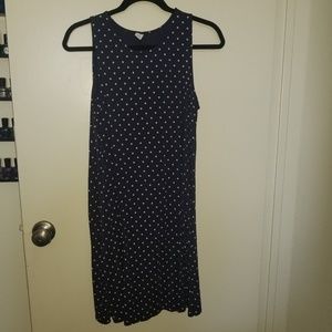 Old Navy dress navy polka dots